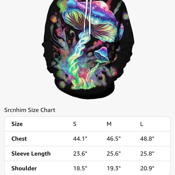 Colorful Mushroom Graphic Hoodie - Picture 6 of 6